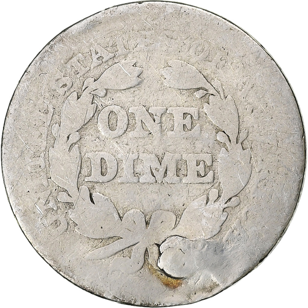 United States, Dime, Seated Liberty Dime, 1875, U.S. Mint, Silver, VG(8-10)