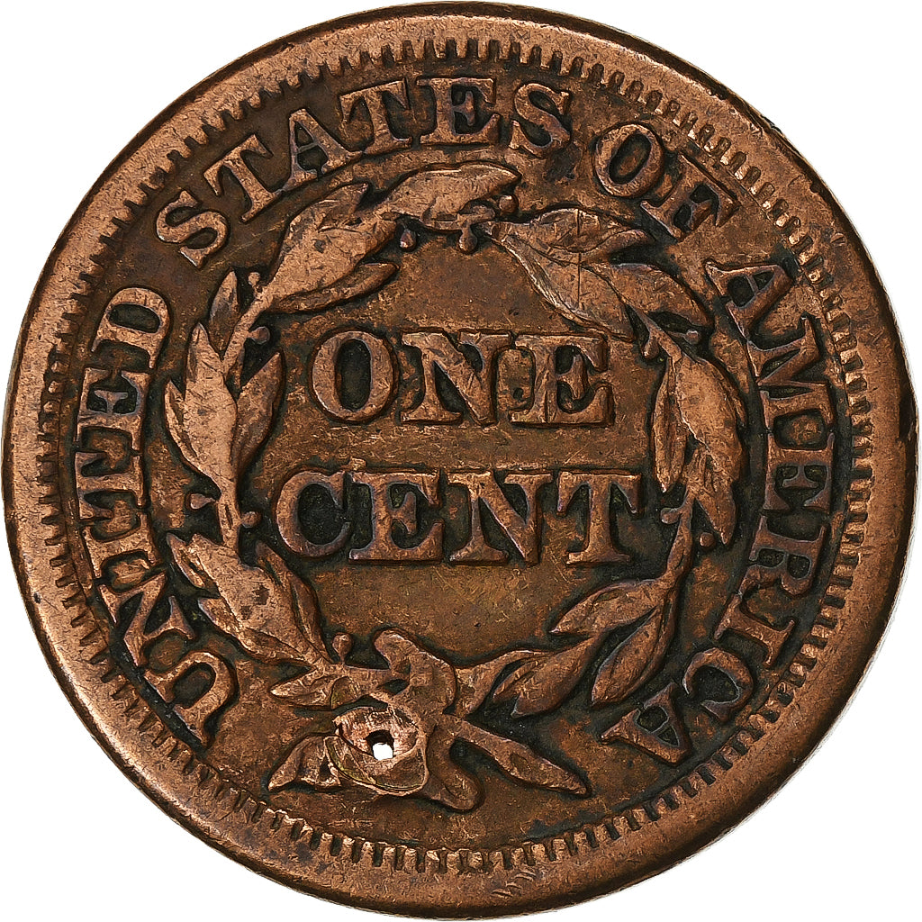 United States, Cent, Braided Hair Cent, 1849, U.S. Mint, Copper, VF(30-35)