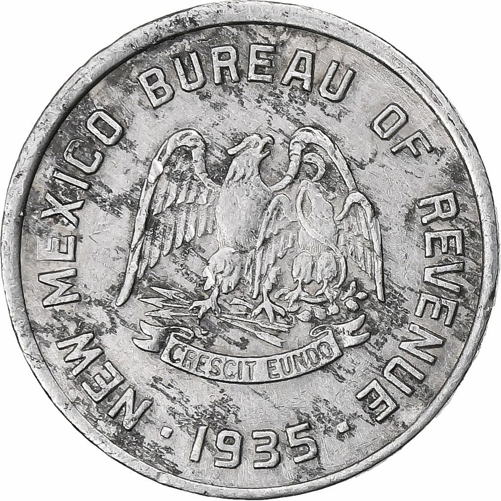 Messico, ficha, 1 Mill, 1935, Alluminio, Emergency School Tax, BB