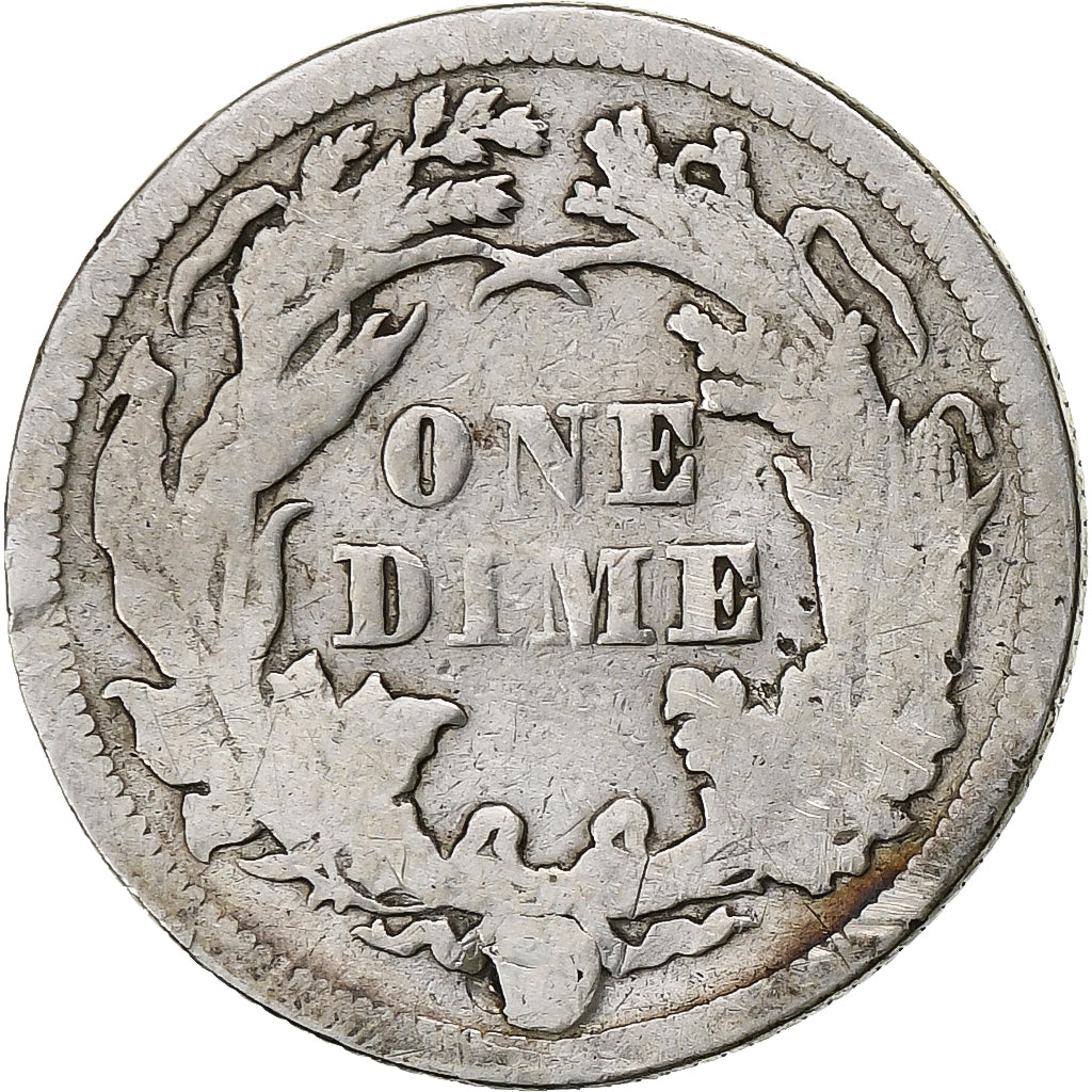 United States, Dime, Seated Liberty Dime, 1875, U.S. Mint, Silver, VF(20-25)