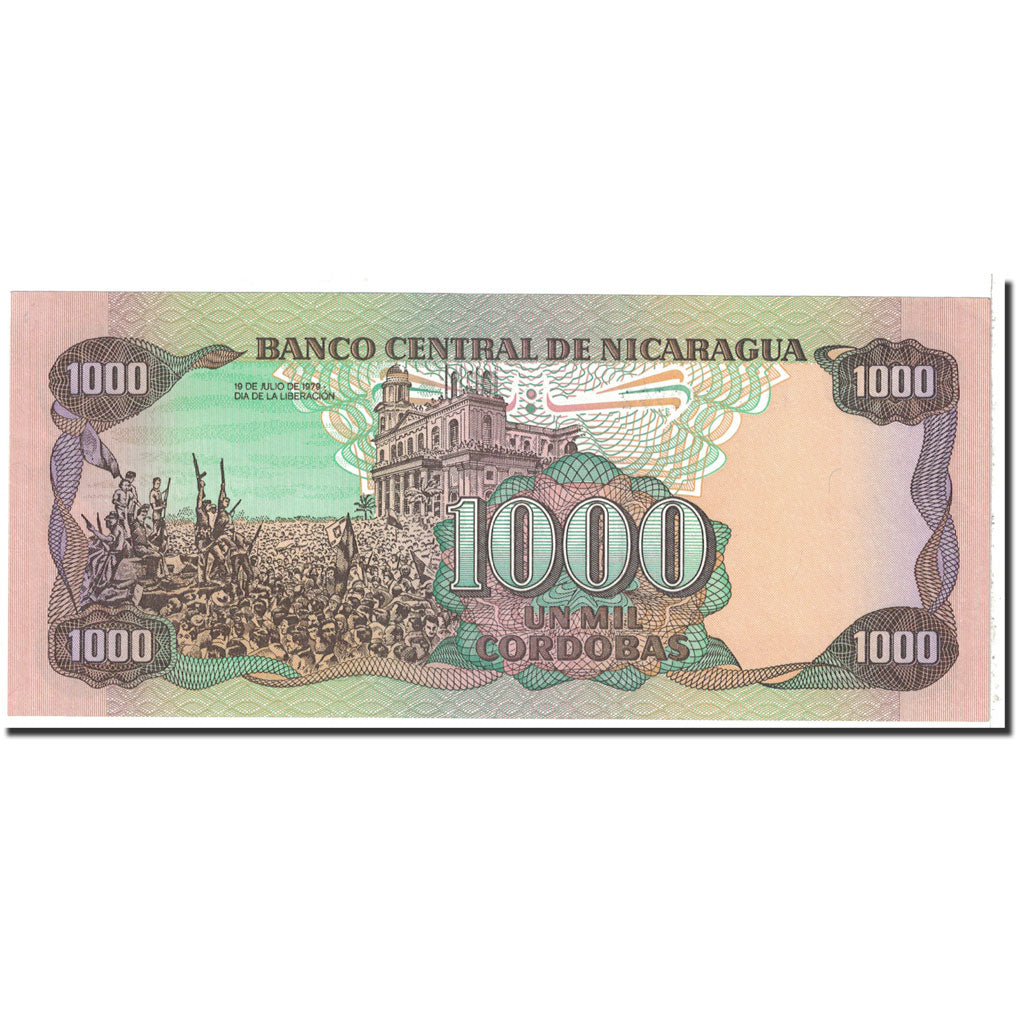 Banknote, Nicaragua, 1000 Cordobas, 1985, Undated, KM:156b, UNC(63)