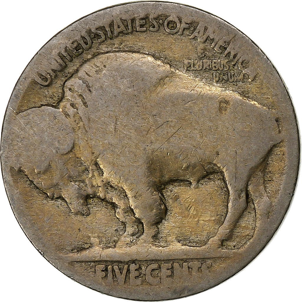 United States, 5 Cents, Buffalo Nickel, U.S. Mint, Copper-nickel, F(12-15)