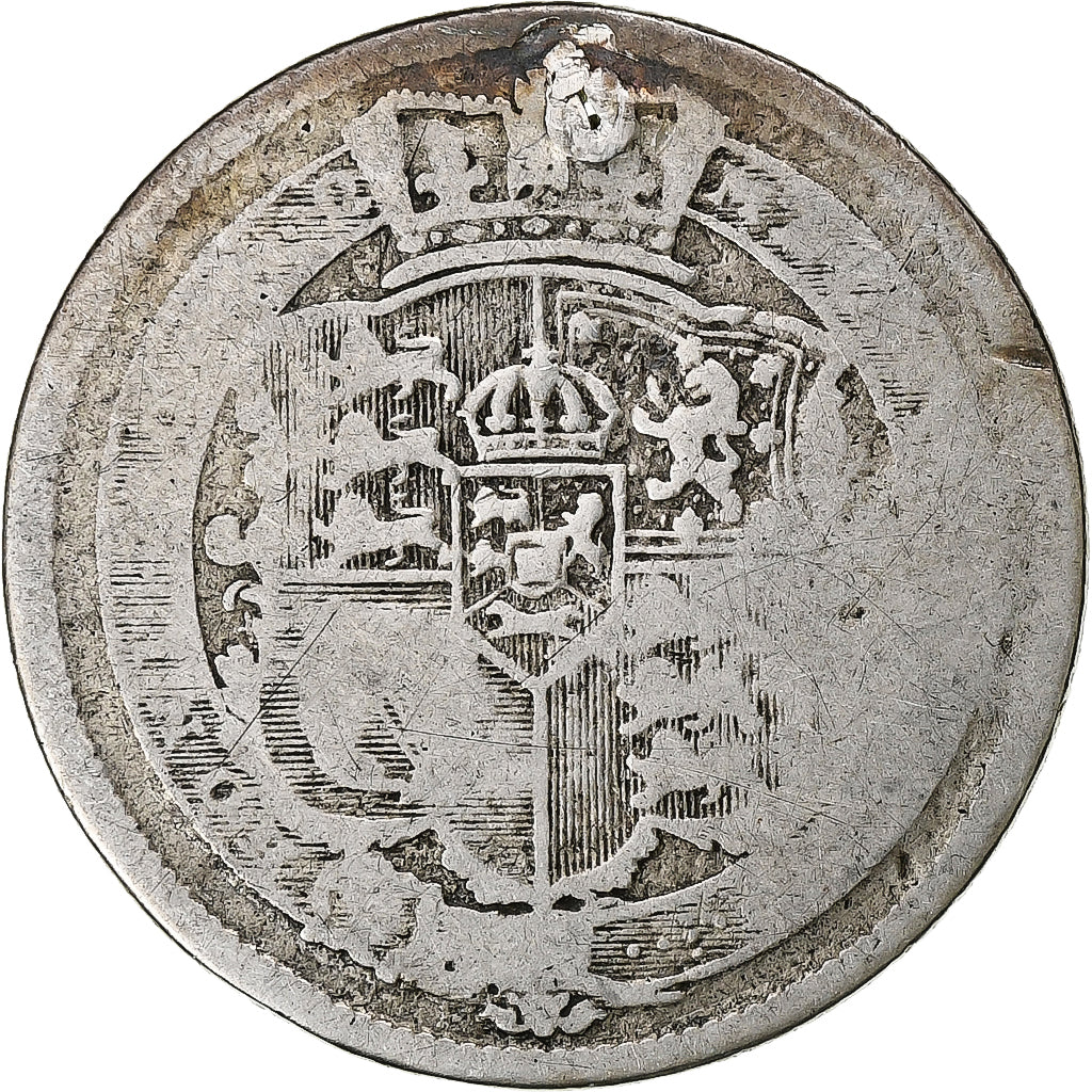 Groot Bretagne, George III, Shilling, 1820, London, Zilver, ZG+, KM:666