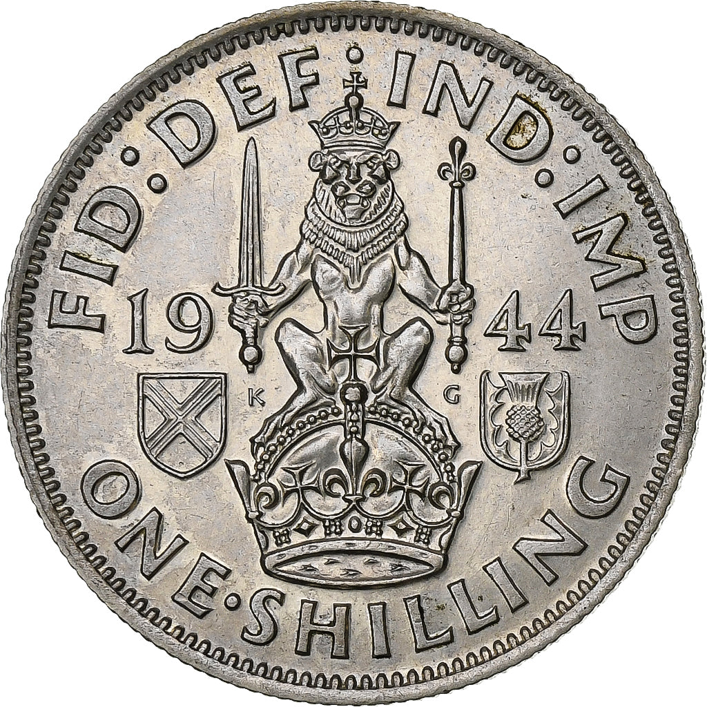 Great Britain, George VI, Shilling, 1944, Silver, MS(60-62), KM:854
