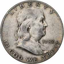 United States, Half Dollar, Franklin Half Dollar, 1952, Denver, Silver