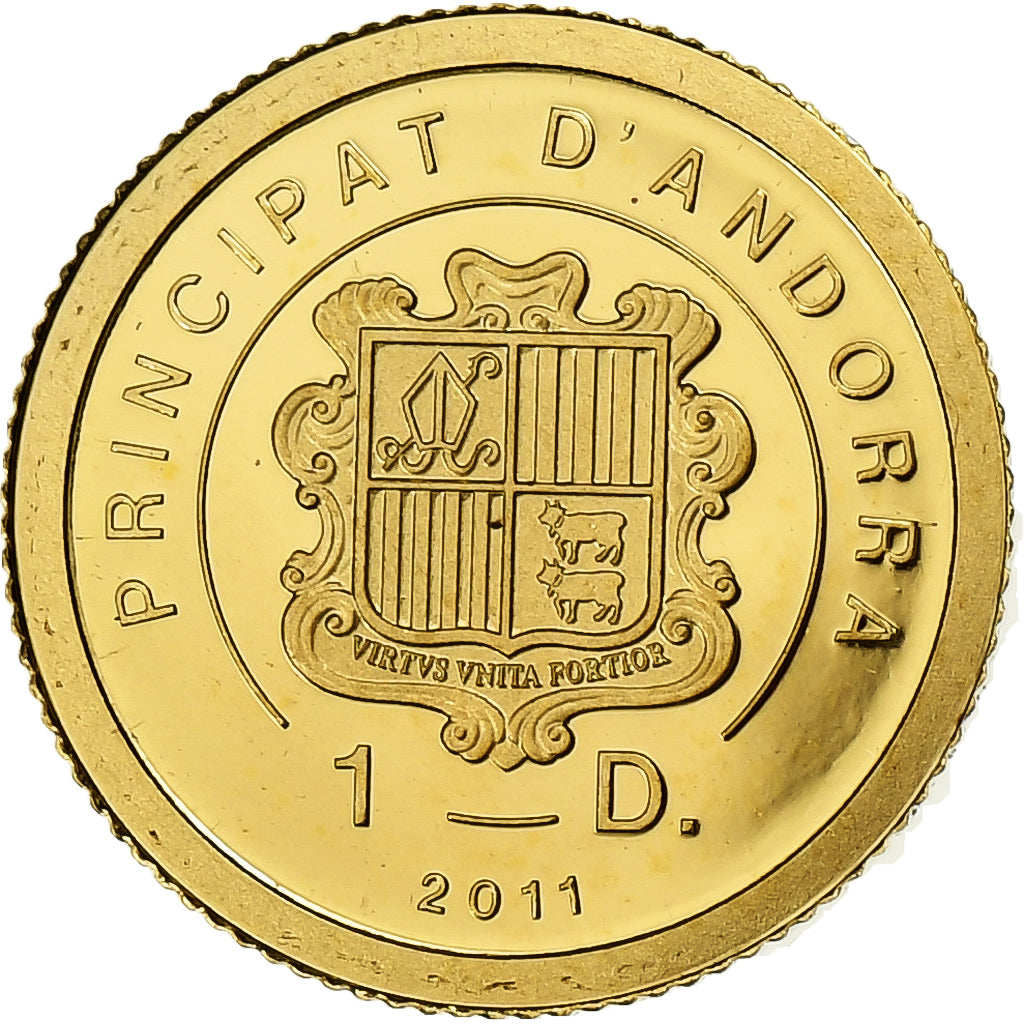 Andorra, 1 Diner, Napoléon Bonaparte, 2011, Gold, MS(65-70)