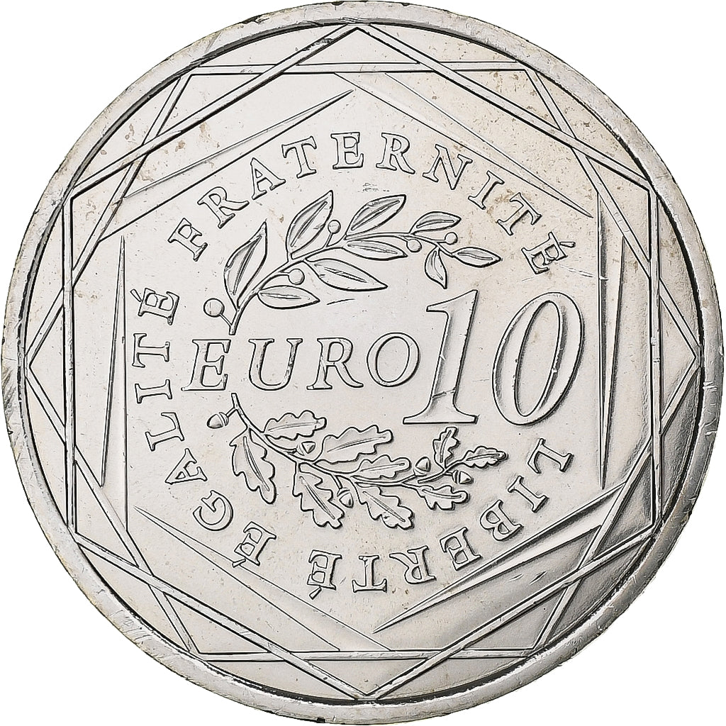 França, 10 Euro, Semeuse, 2009, Prata, MS(64), KM:1580