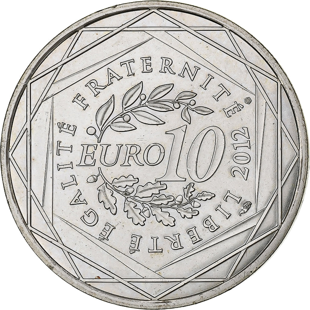 Francja, 10 Euro, Euros des régions, Lorraine, 2012, Paris, Srebro, MS(63)