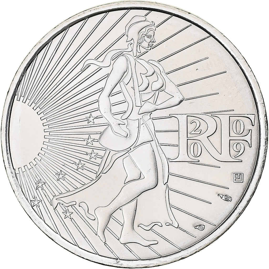 France, 10 Euro, Semeuse, 2009, Silver, MS(65-70), KM:1580