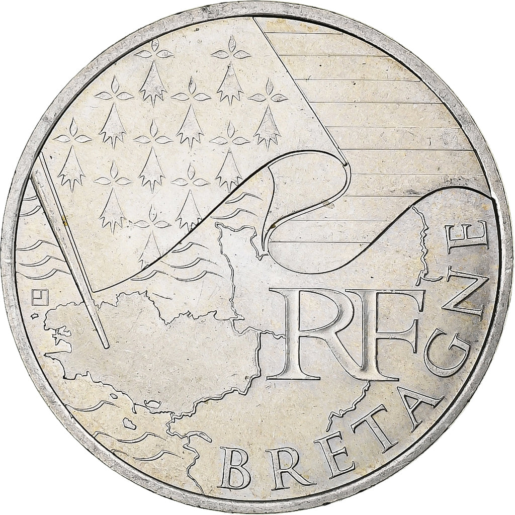 Francia, 10 Euro, Bretagne, 2010, Paris, Argento, SPL