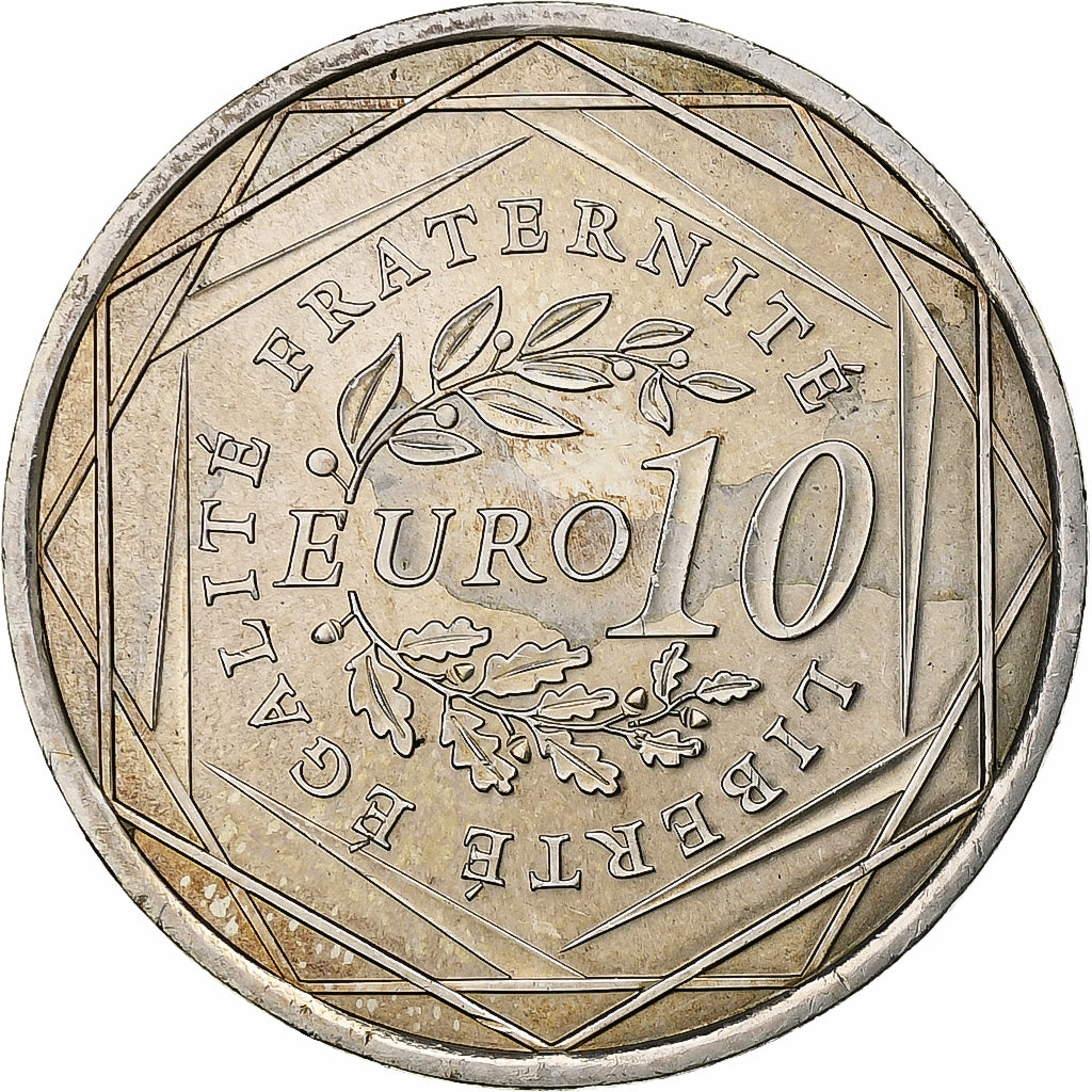 France, 10 Euro, Semeuse, 2009, Silver, AU(55-58), KM:1580