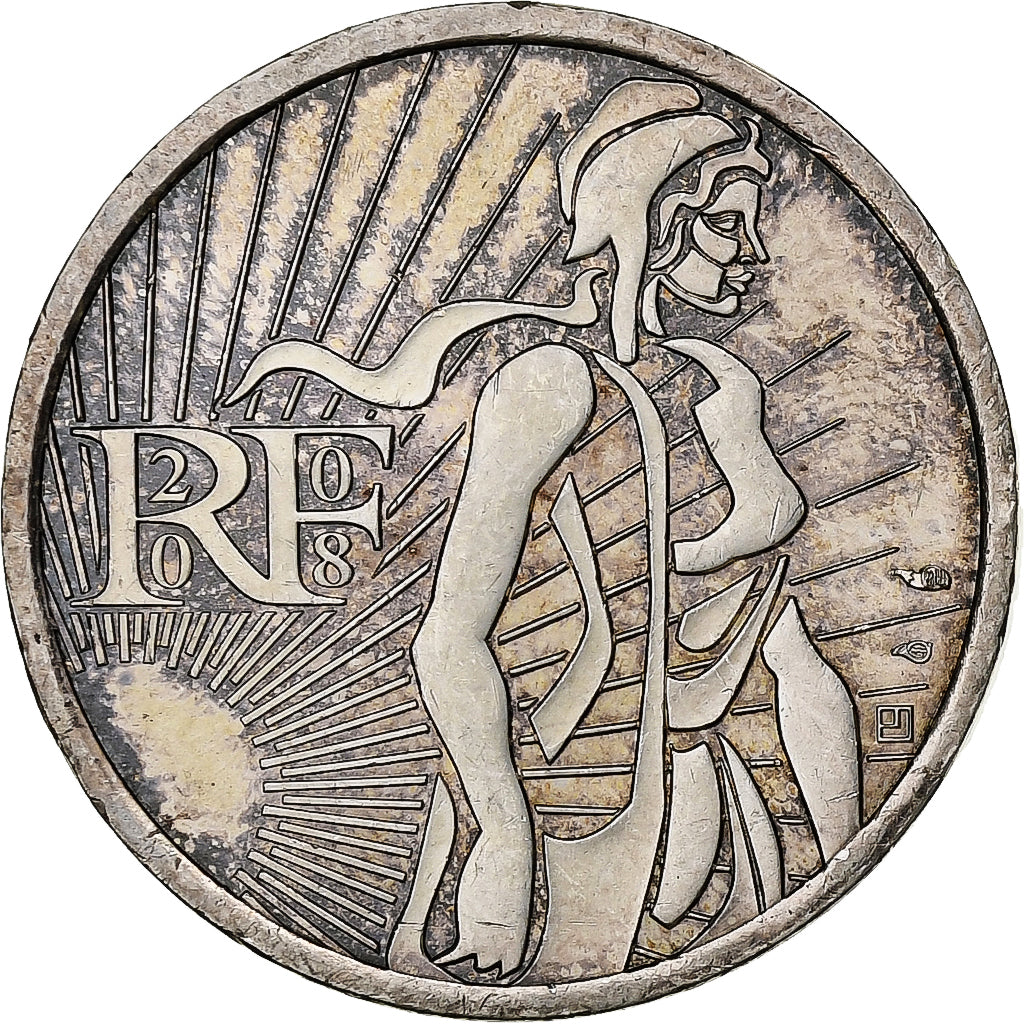 France, 5 Euro, 2008, Silver, AU(55-58), Gadoury:EU287, KM:1534