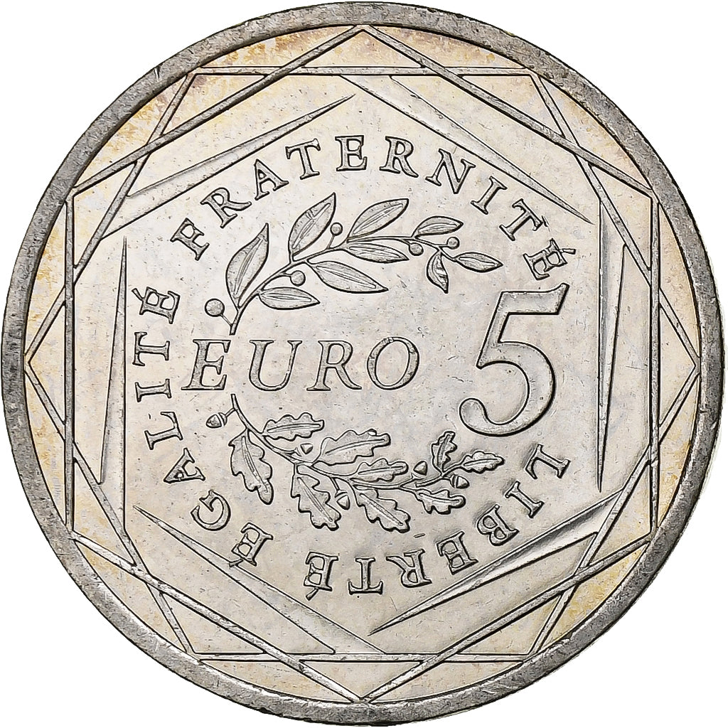 France, 5 Euro, 2008, Silver, MS(60-62), Gadoury:EU287, KM:1534