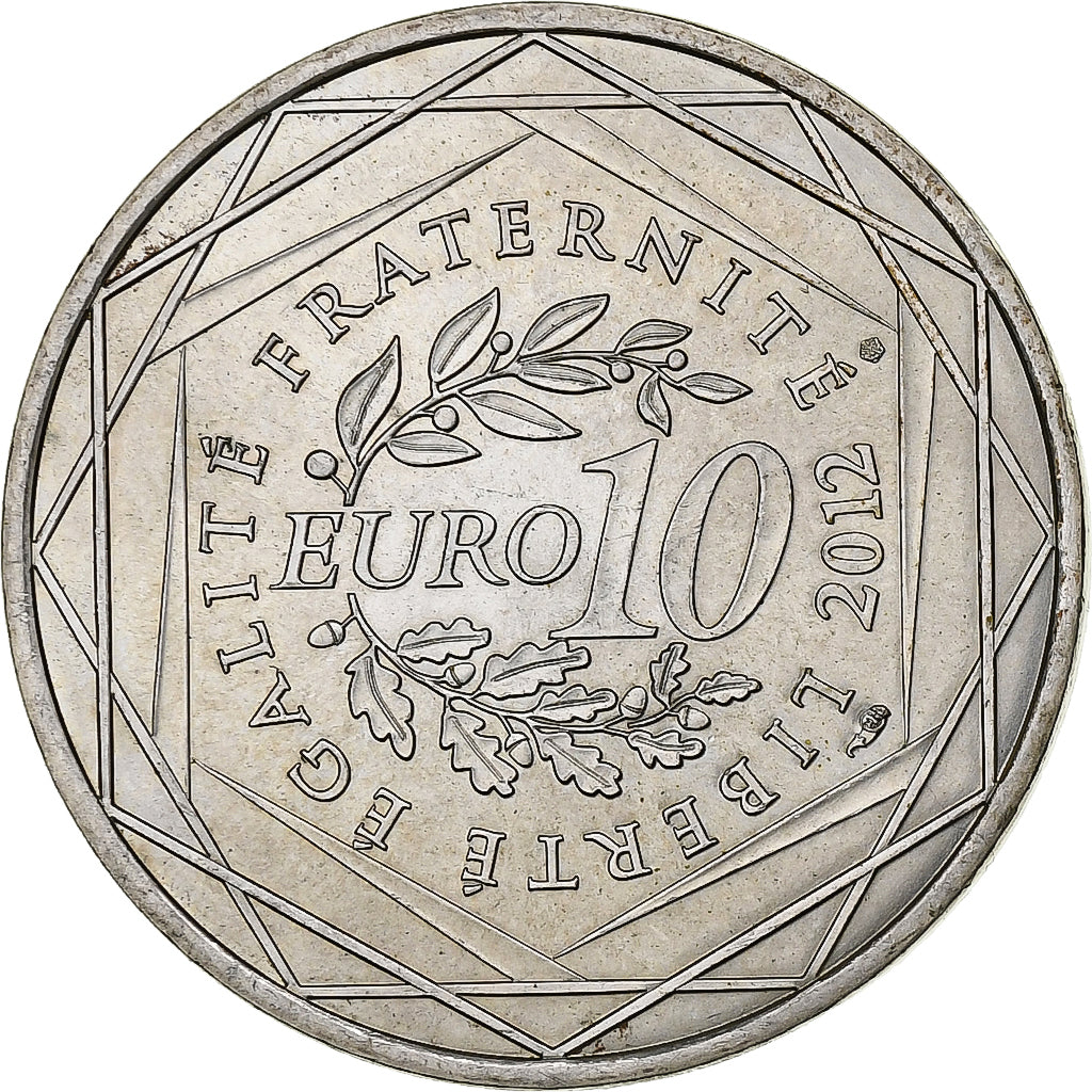 France, 10 Euro, Bretagne, Robert Surcouff, 2012, Paris, Silver, MS(63)