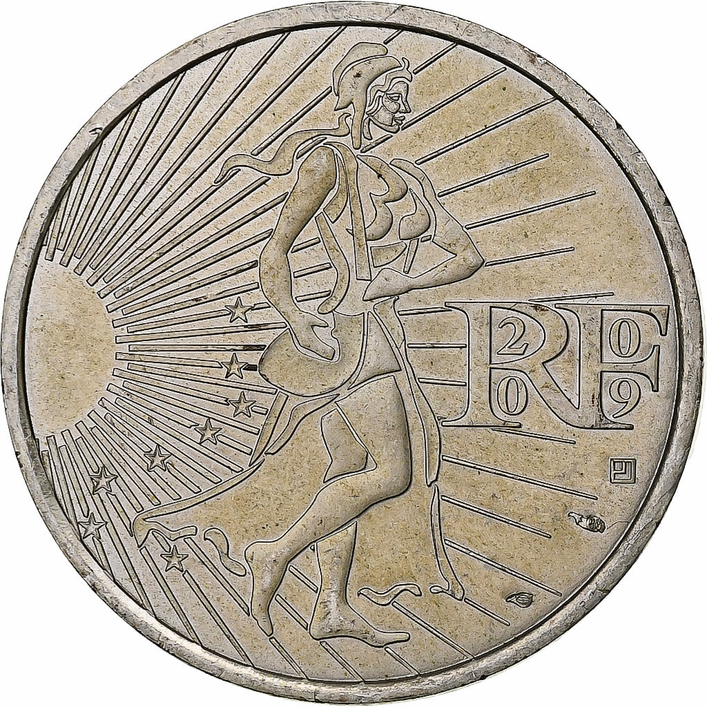 France, 10 Euro, Semeuse, 2009, Silver, MS(63), KM:1580