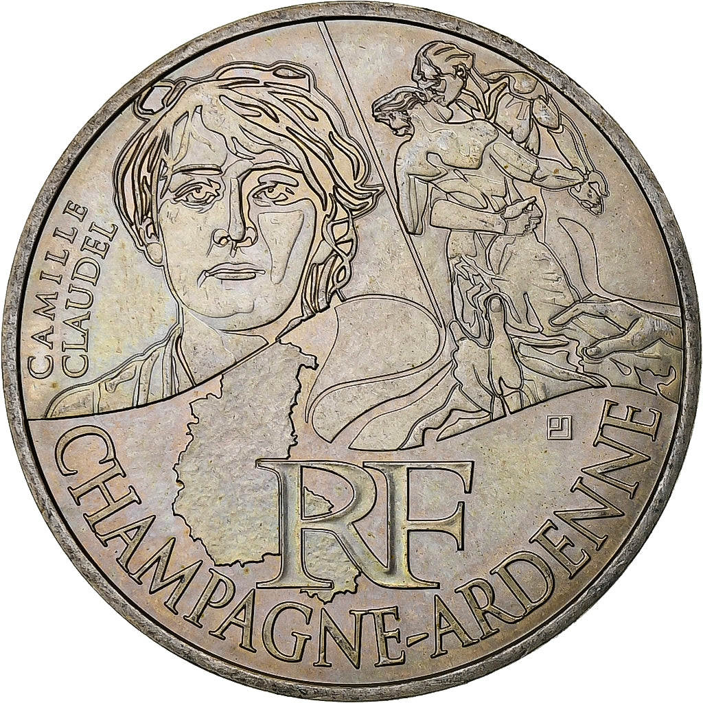 Frankreich, 10 Euro, Champagne-Ardenne, Camille Claudel, 2012, Paris, Silber