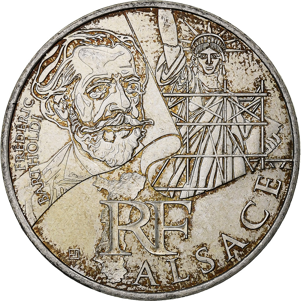 France, 10 Euro, Alsace, Frédéric Bartholdi, 2012, Paris, Silver, MS(63)