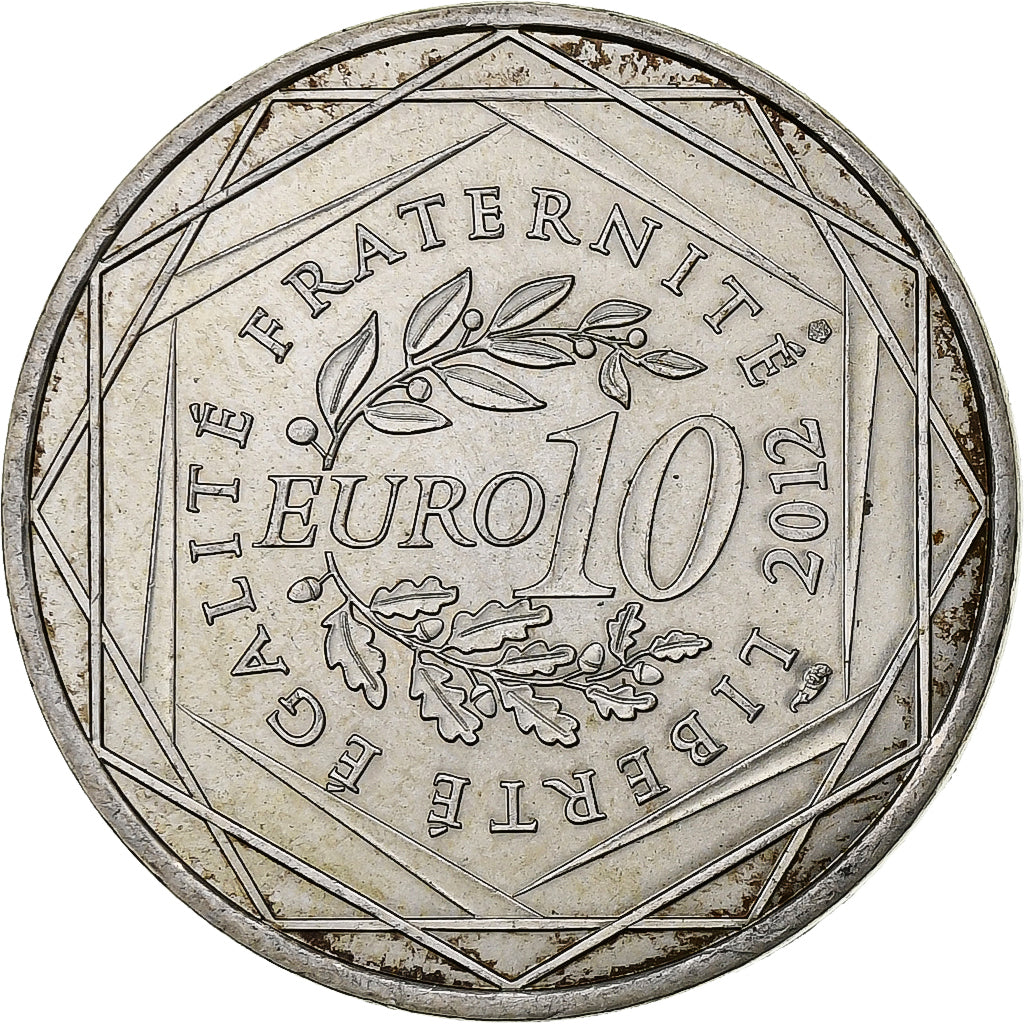 France, 10 Euro, Alsace, Frédéric Bartholdi, 2012, Paris, Silver, MS(63)