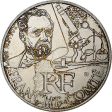 France, 10 Euro, Franche-Comté, Louis Pasteur, 2012, Paris, Silver, MS(63)