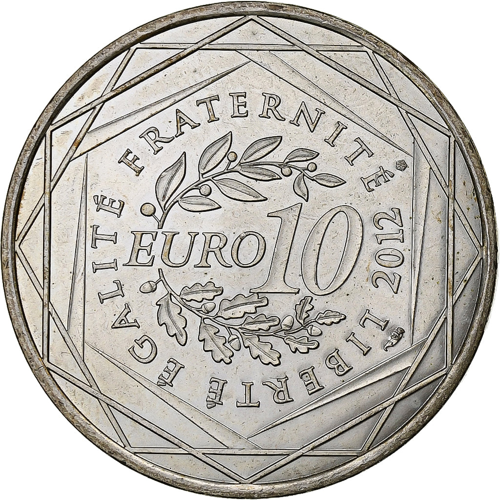 France, 10 Euro, Guyane, Félix Éboué, 2012, Paris, Silver, MS(63), KM:1872