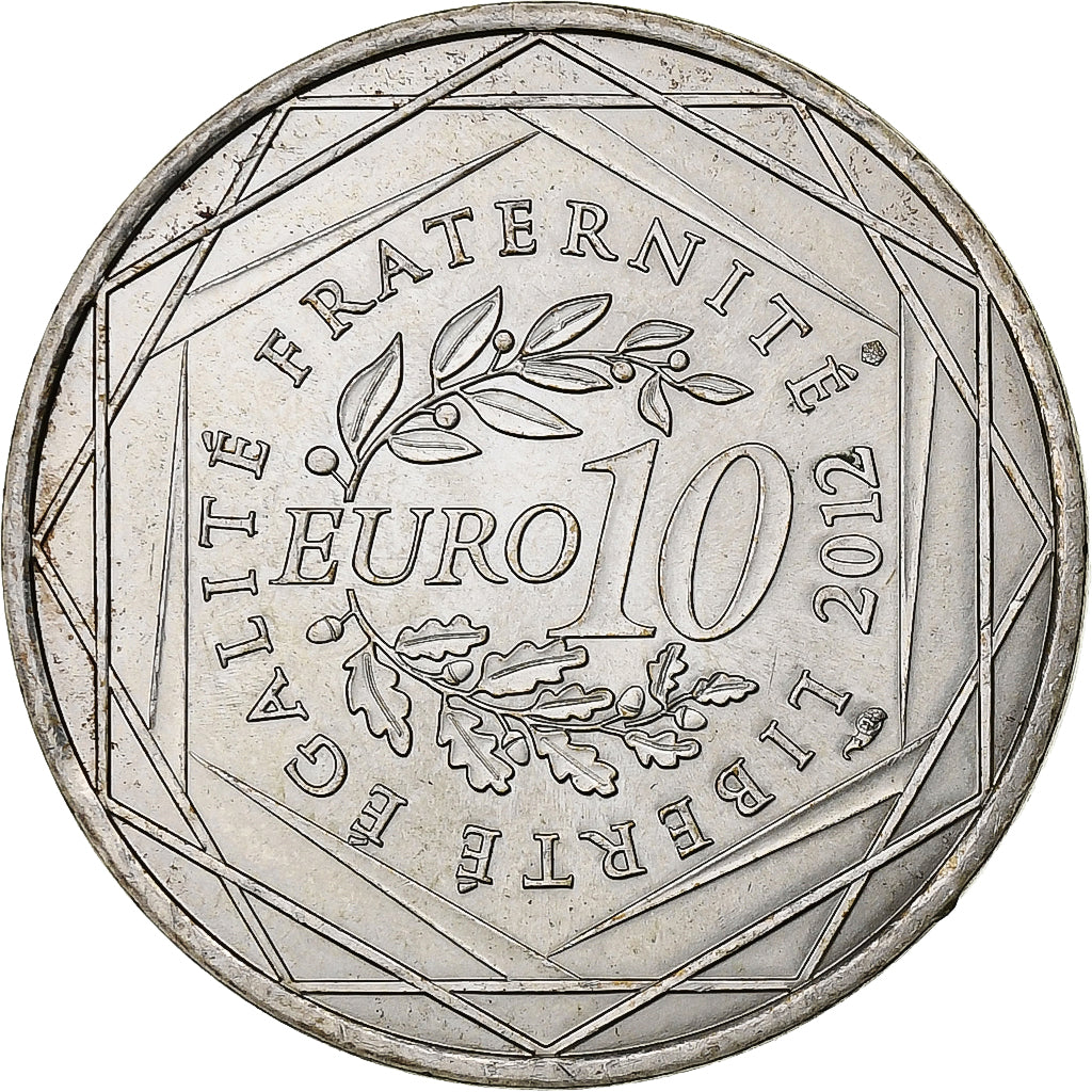 France, 10 Euro, Corse, Danielle Casanova, 2012, Paris, Silver, MS(63), KM:1876