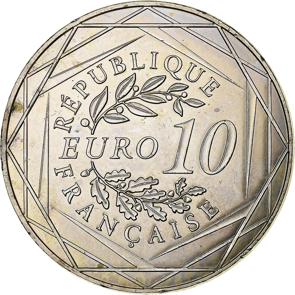 França, 10 Euro, Coq, 2014, Prata, MS(60-62), Gadoury:EU656