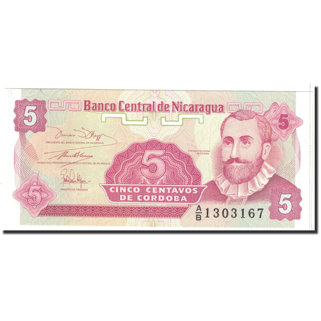 Banknote, Nicaragua, 5 Centavos, 1991, Undated, KM:168a, UNC(63)