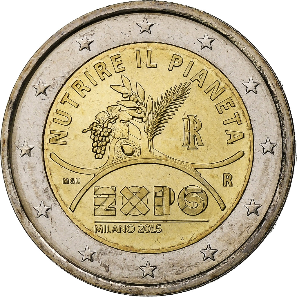 Italy, 2 Euro, Expo Milano 2015, 2015, Rome, Bi-Metallic, MS(65-70)