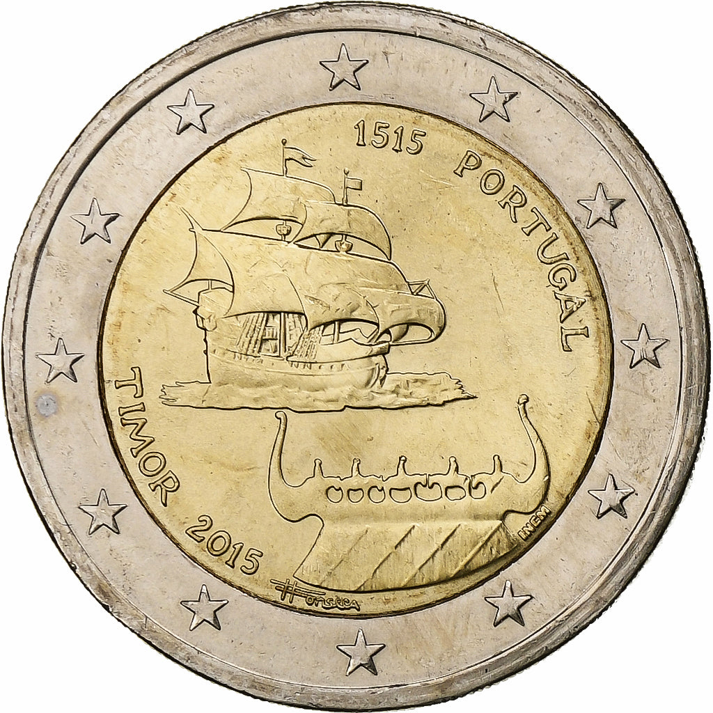 Portogallo, 2 Euro, Timor, 2015, Lisbon, Bi-metallico, FDC