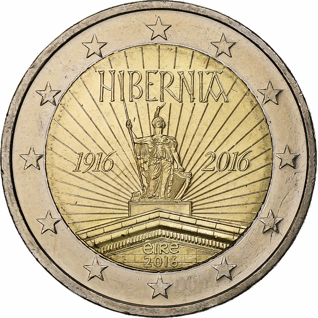 Ireland, 2 Euro, Easter Rising, 2016, Dublin, Bi-Metallic, MS(65-70)