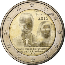 Luxembourg, 2 Euro, Henri I Accession, 2015, Utrecht, Bi-Metallic, MS(65-70)