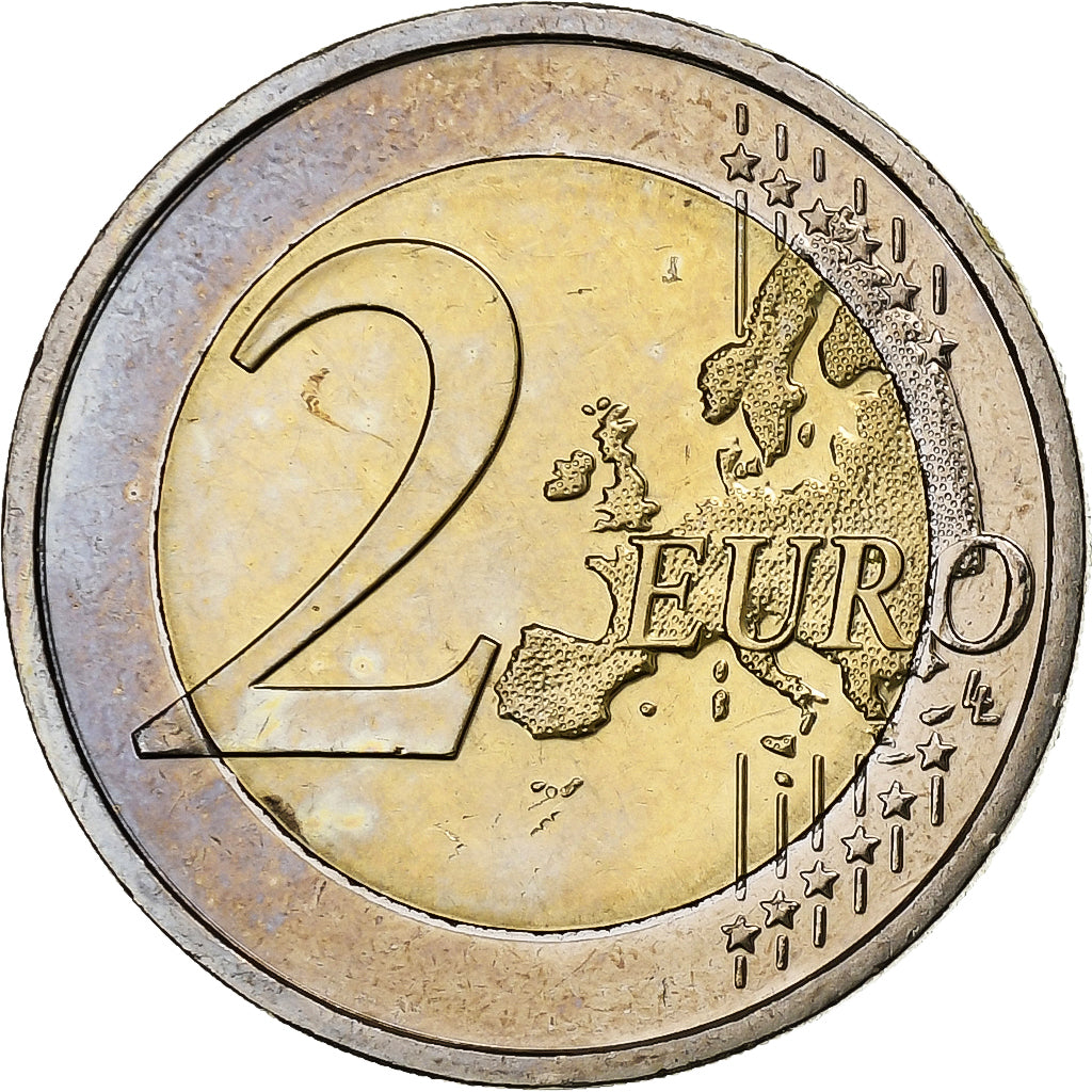 Ireland, 2 Euro, 30 Years of European Union Flag, 2015, Dublin, Bi-Metallic