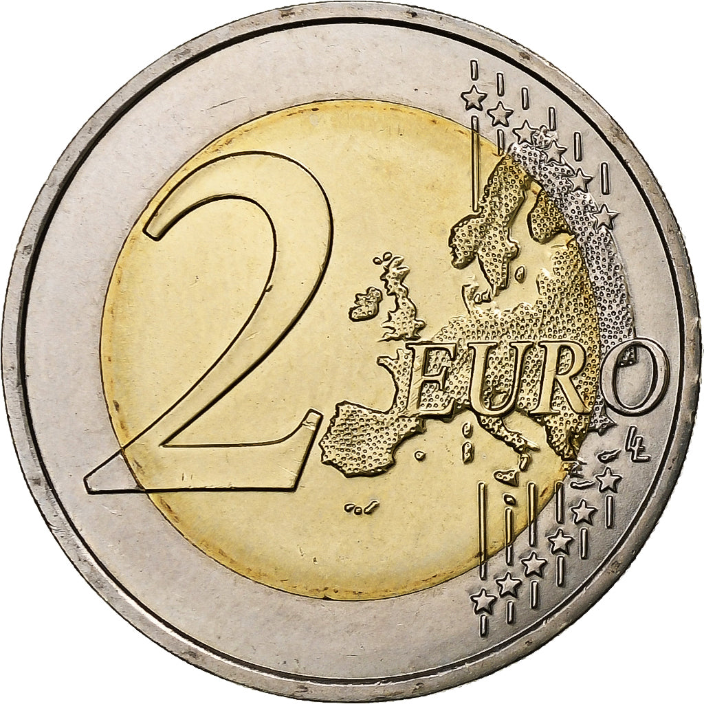 Andorra, 2 Euro, Political Rights, 2015, Madrid, Bi-Metallic, MS(63)