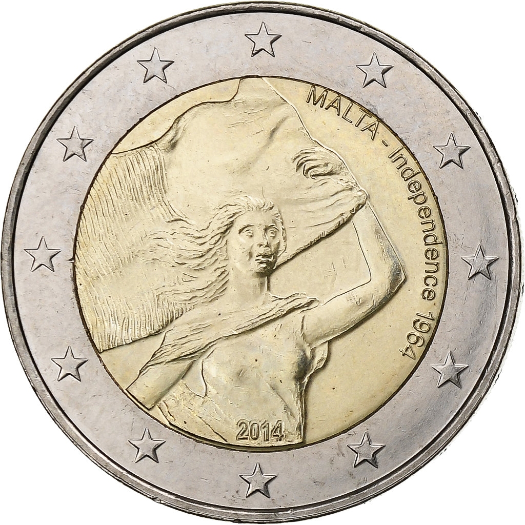 Malta, 2 Euro, Independence in 1964, 2014, Bi-metallico, SPL