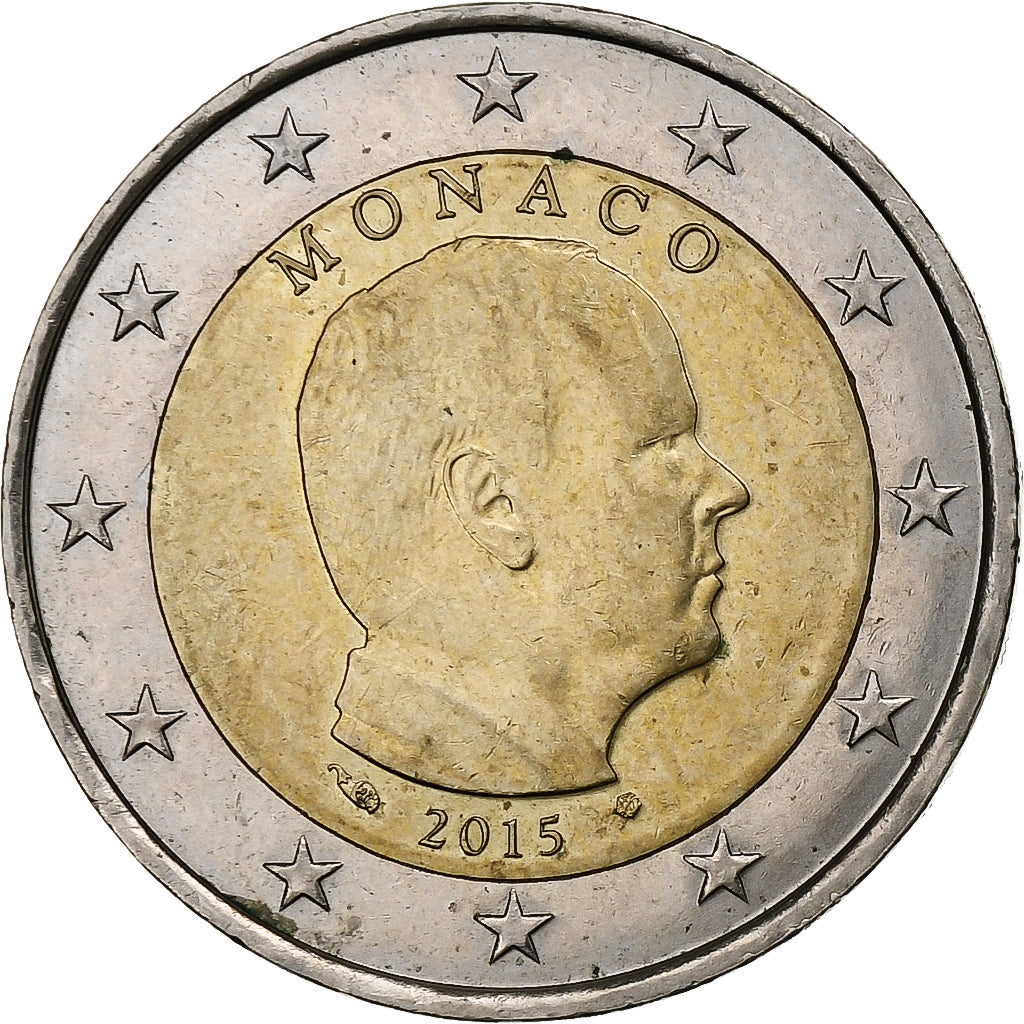 Monaco, 2 Euro, Albert II, 2015, Paris, Bimétallique, SPL