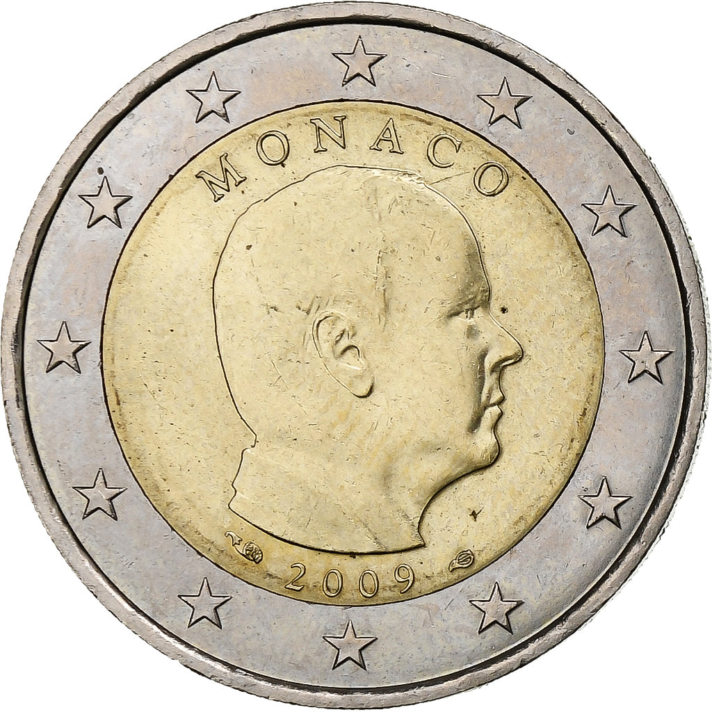 Monaco, 2 Euro, Albert II, 2009, Paris, Bi-metallico, SPL