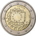 Lettonie, 2 Euro, 30 ans   Drapeau européen, 2015, Vilnius, Bimétallique, SPL