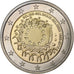 België, 2 Euro, 30 Years of European Union Flag, 2015, Brussels, Bi-Metallic