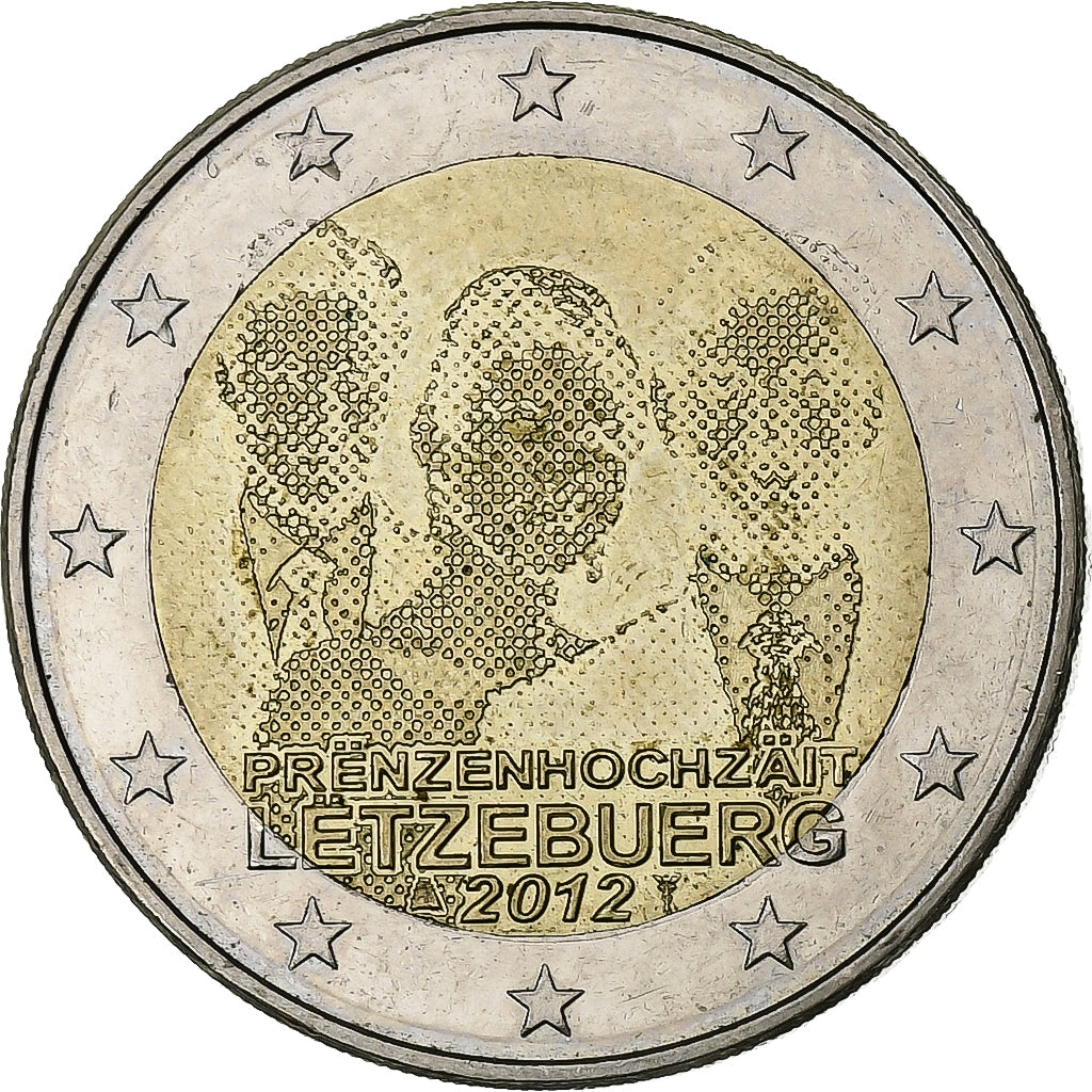 Luxemburgo, 2 Euro, Royal Wedding, 2012, Utrecht, Bimetálico, MS(63)