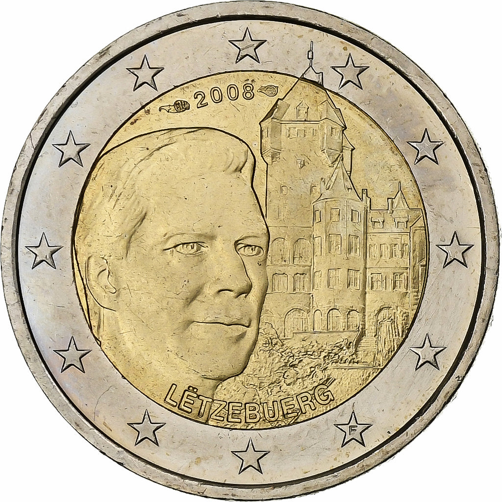 Luxemburgo, 2 Euro, Henri I Château de Berg, 2008, Bimetálico, MS(63)