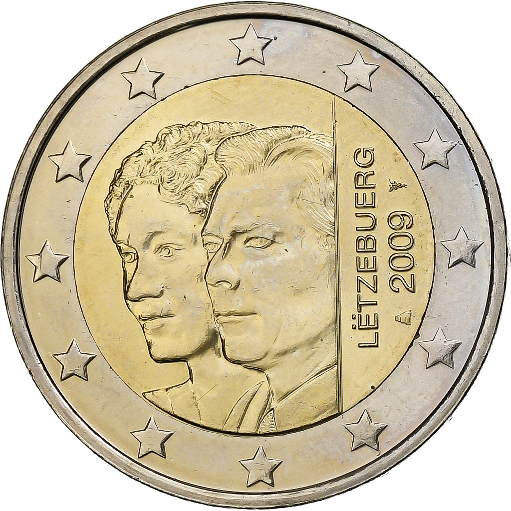 Luxemburgo, 2 Euro, Henri I Accession of Charlotte, 2009, Utrecht, Bimetálico