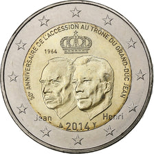 Luxemburgo, 2 Euro, Henri I Golden Jubilee, 2014, Utrecht, Bimetálico, SC