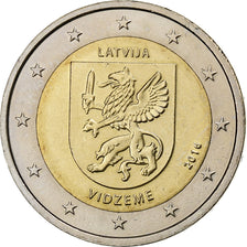 Latvia, 2 Euro, Vidzeme, 2016, Vilnius, Bi-Metallic, MS(63)