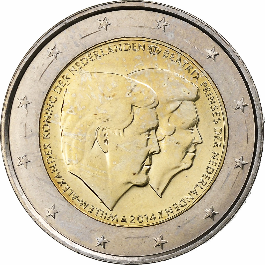 Países Bajos, 2 Euro, Willem-Alexander Accession, 2014, Utrecht, Bimetálico