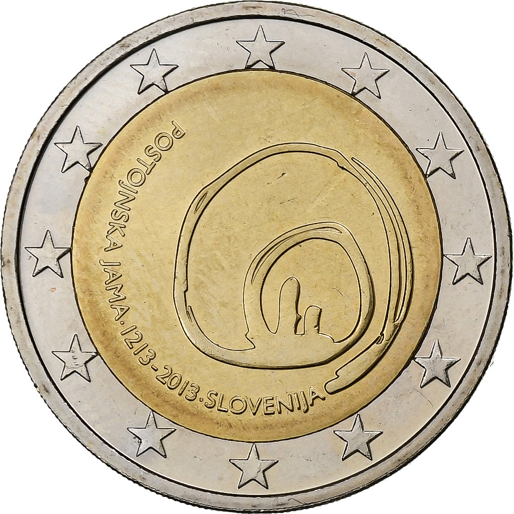 Slovenia, 2 Euro, Postojna Cave, 2013, Kremnica, Bi-Metallic, MS(63)