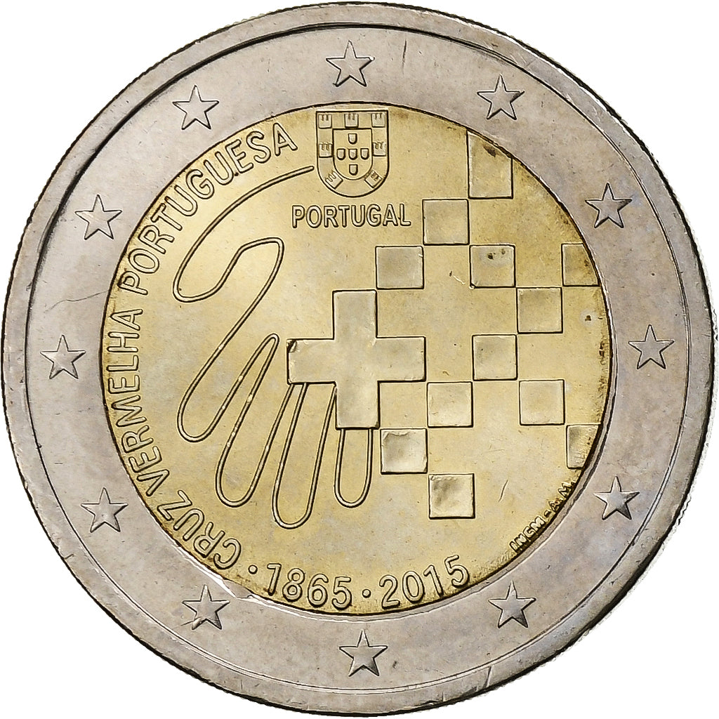Portugal, 2 Euro, Portuguese Red Cross, 2015, Lisbon, Bimetálico, SC