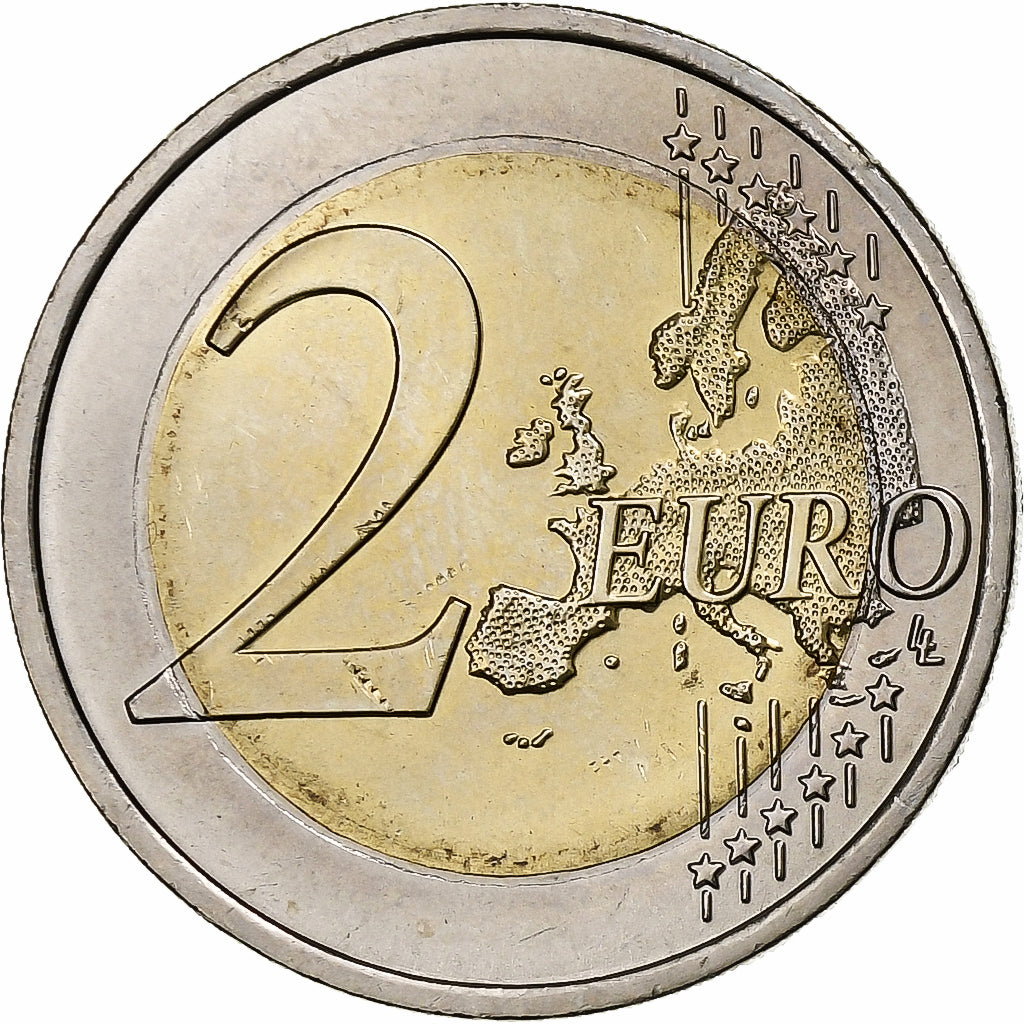 Portogallo, 2 Euro, 30 Years of European Union Flag, 2015, Lisbon, Bi-metallico
