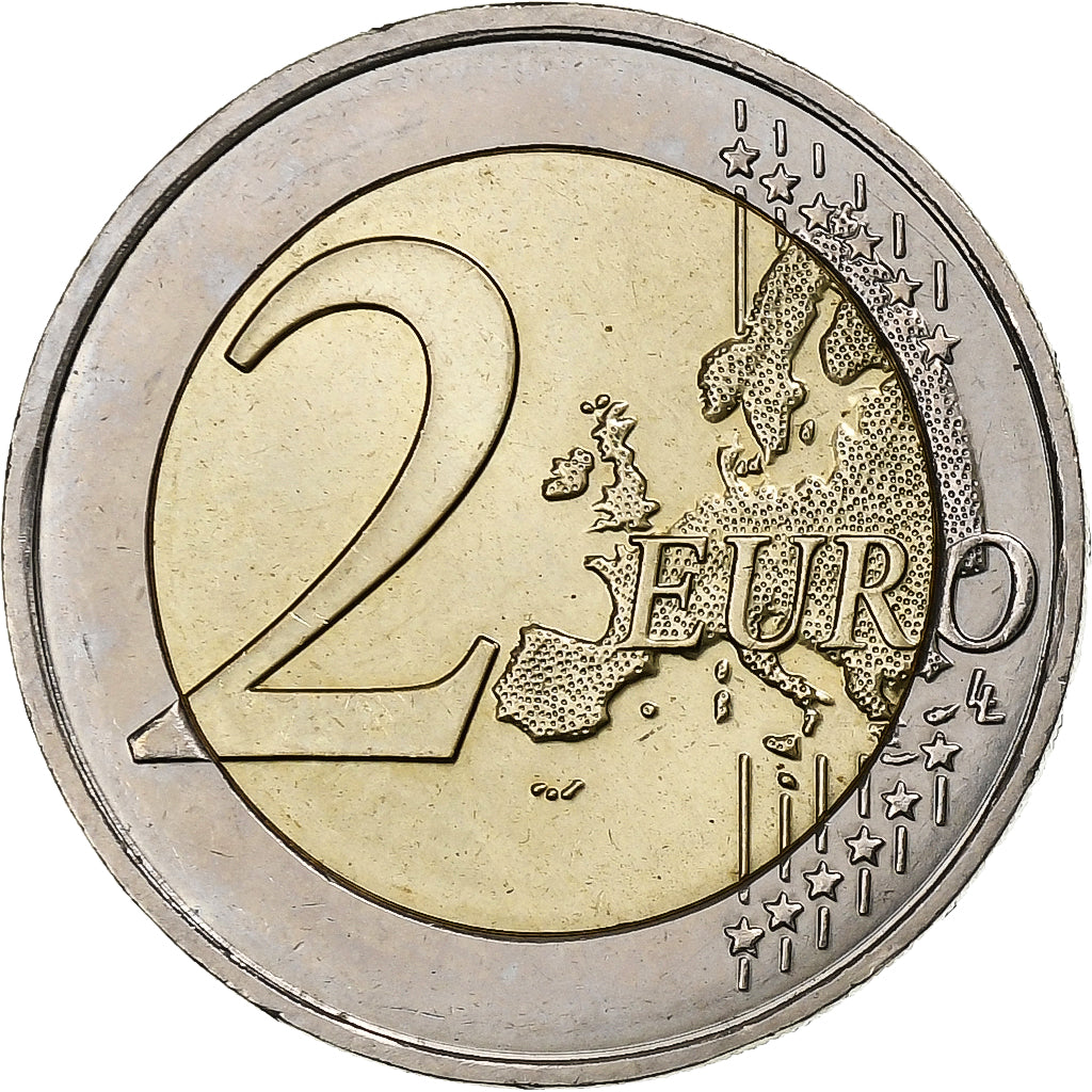 France, 2 Euro, Élysée Treaty, 2013, Paris, Bi-Metallic, MS(63)