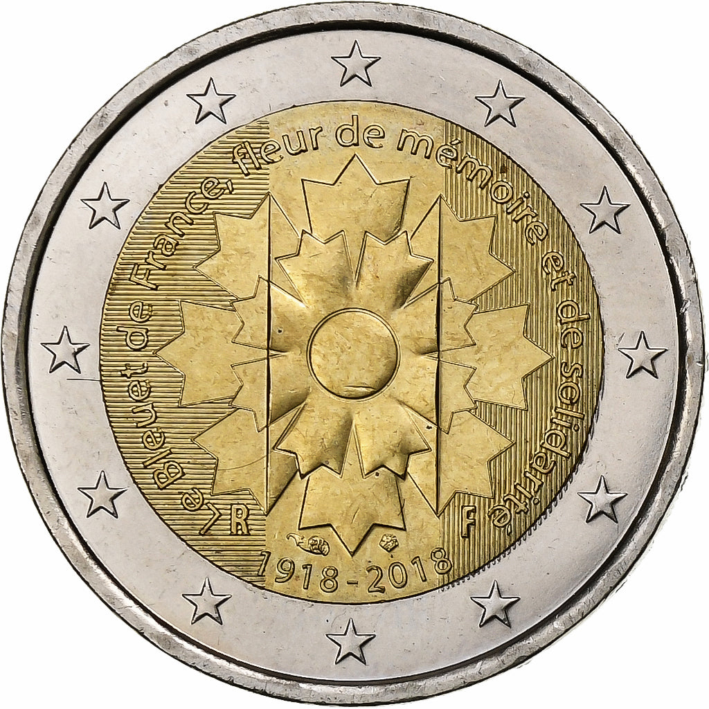 Francia, 2 Euro, bleuet de France, 2018, Paris, Bi-metallico, SPL