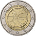 França, 2 Euro, 10 Years of EMU, 2009, Paris, Bimetálico, MS(63)